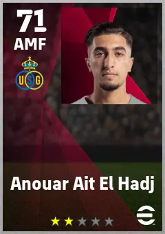 Anouar Ait El Hadj eFootball 2026 player card — 71 OVR AMF