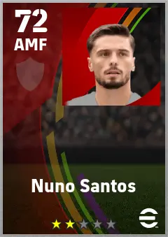 Nuno Santos eFootball 2026 player card — 72 OVR AMF