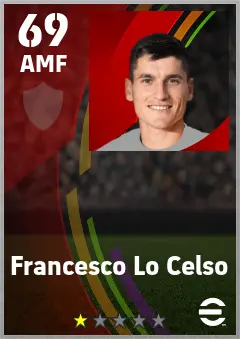 Francesco Lo Celso eFootball 2026 player card — 69 OVR AMF