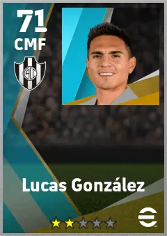Lucas Gonzalez eFootball 2026 player card — 71 OVR CMF