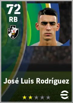 Jose Luis Rodriguez eFootball 2026 player card — 72 OVR RB