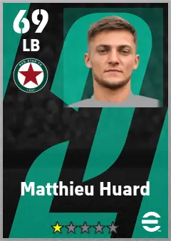 Matthieu Huard eFootball 2026 player card — 69 OVR LB