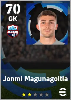 Jonmi Magunagoitia eFootball 2026 player card — 70 OVR GK