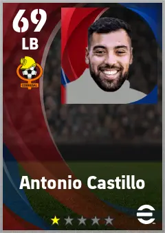 Antonio Castillo eFootball 2026 player card — 69 OVR LB