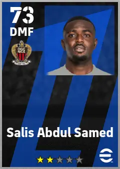 Salis Abdul Samed eFootball 2026 player card — 73 OVR DMF