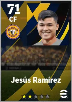 Jesus Ramirez eFootball 2026 player card — 71 OVR CF