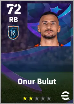 Onur Bulut eFootball 2026 player card — 72 OVR RB