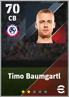Timo Baumgartl eFootball 2026 player card — 70 OVR CB