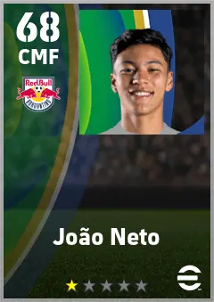 Joao Neto eFootball 2026 player card — 68 OVR CMF