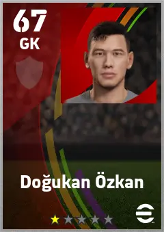 Dogukan Ozkan eFootball 2026 player card — 67 OVR GK