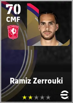 Ramiz Zerrouki eFootball 2026 player card — 70 OVR CMF