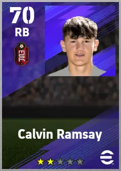 Calvin Ramsay eFootball 2026 player card — 70 OVR RB