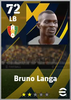 Bruno Langa eFootball 2026 player card — 72 OVR LB