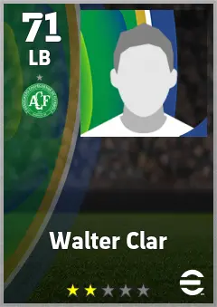 Walter Clar eFootball 2026 player card — 71 OVR LB