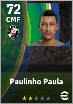 Paulinho Paula eFootball 2026 player card — 72 OVR CMF