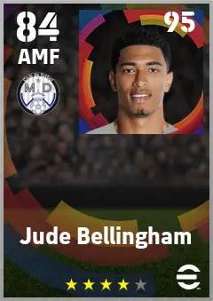 Jude Bellingham eFootball 2026 player card — 84 OVR AMF