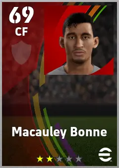 Macauley Bonne eFootball 2026 player card — 69 OVR CF