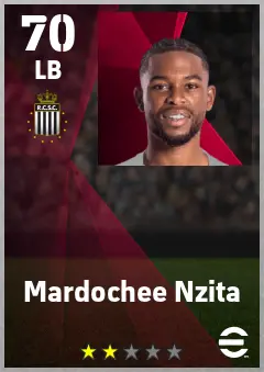 Mardochee Nzita eFootball 2026 player card — 70 OVR LB
