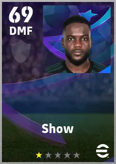 Show eFootball 2026 player card — 69 OVR DMF