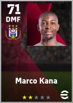 Marco Kana eFootball 2026 player card — 71 OVR DMF