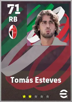 Tomas Esteves eFootball 2026 player card — 71 OVR RB