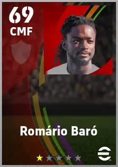 Romario Baro eFootball 2026 player card — 69 OVR CMF