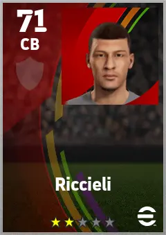Riccieli eFootball 2026 player card — 71 OVR CB