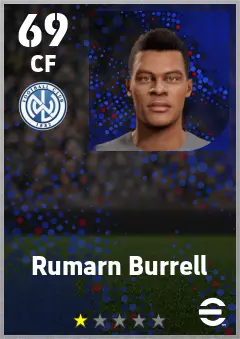Rumarn Burrell eFootball 2026 player card — 69 OVR CF