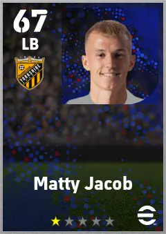 Matty Jacob eFootball 2026 player card — 67 OVR LB