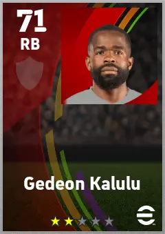 Gedeon Kalulu eFootball 2026 player card — 71 OVR RB