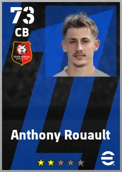 Anthony Rouault eFootball 2026 player card — 73 OVR CB