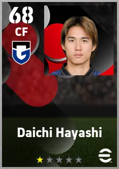 Daichi Hayashi eFootball 2026 player card — 68 OVR CF