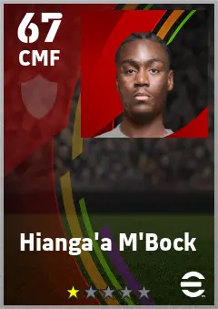 Hianga a M Bock eFootball 2026 player card — 67 OVR CMF