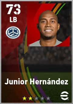 Junior Hernandez eFootball 2026 player card — 73 OVR LB