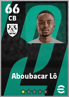 Aboubacar Lo eFootball 2026 player card — 66 OVR CB