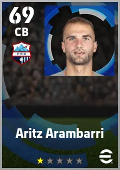 Aritz Arambarri eFootball 2026 player card — 69 OVR CB