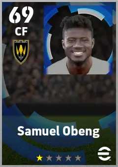 Samuel Obeng eFootball 2026 player card — 69 OVR CF