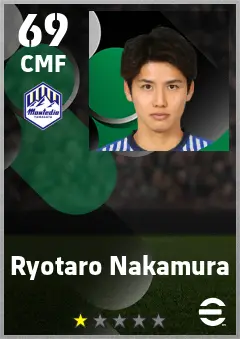 Ryotaro Nakamura eFootball 2026 player card — 69 OVR CMF