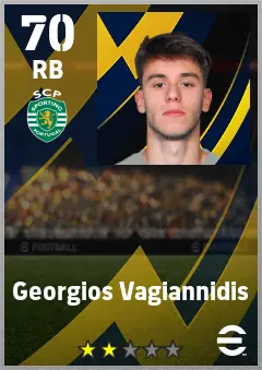 Georgios Vagiannidis eFootball 2026 player card — 70 OVR RB