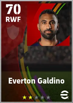 Everton Galdino eFootball 2026 player card — 70 OVR RWF