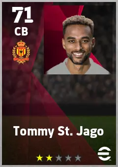 Tommy St. Jago eFootball 2026 player card — 71 OVR CB