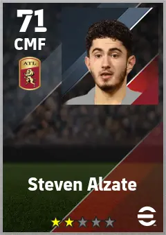Steven Alzate eFootball 2026 player card — 71 OVR CMF