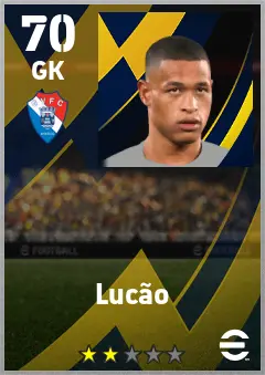 Lucao eFootball 2026 player card — 70 OVR GK