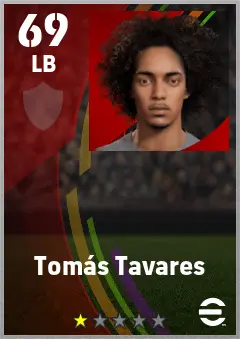 Tomas Tavares eFootball 2026 player card — 69 OVR LB
