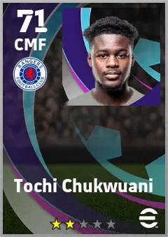 Tochi Chukwuani eFootball 2026 player card — 71 OVR CMF