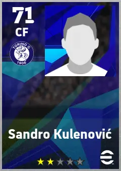 Sandro Kulenovic eFootball 2026 player card — 71 OVR CF