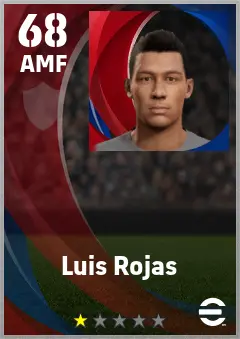 Luis Rojas eFootball 2026 player card — 68 OVR AMF