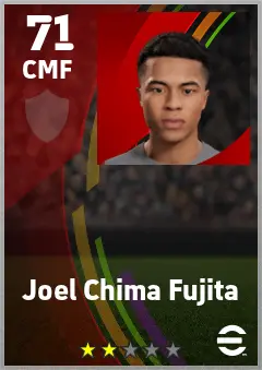 Joel Chima Fujita eFootball 2026 player card — 71 OVR CMF