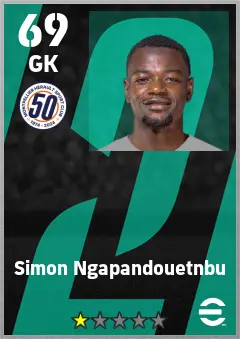 Simon Ngapandouetnbu eFootball 2026 player card — 69 OVR GK