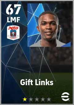 Gift Links eFootball 2026 player card — 67 OVR LMF